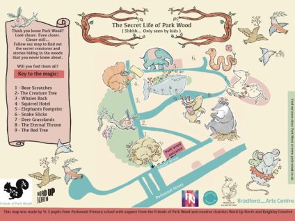 Illustrated map of Park Wood in Keighley